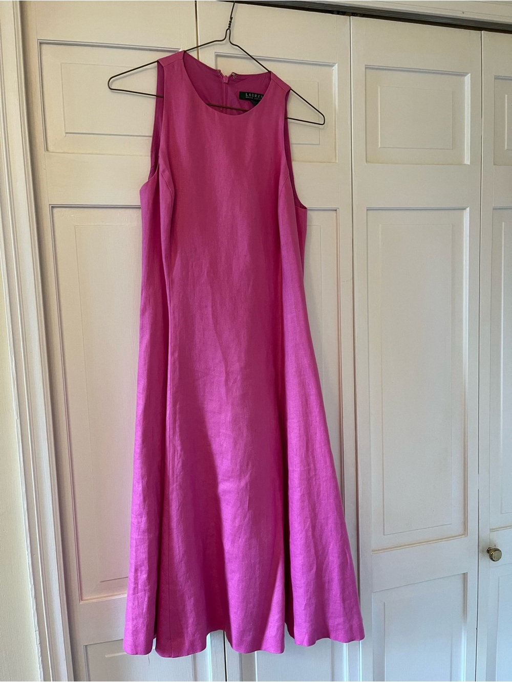 Ralph Lauren Hot Pink Sleeveless A-Line Dress